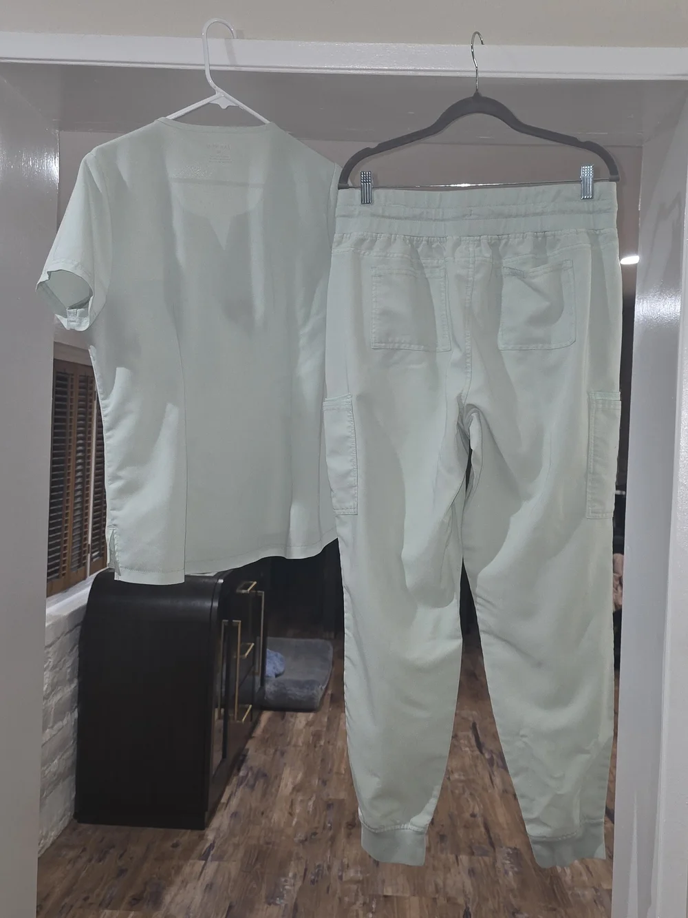 Jaanuu Mint Green Two-Piece Scrub Set - Top & Jogger